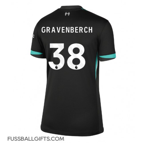 Liverpool Ryan Gravenberch #38 Fußballbekleidung Auswärtstrikot Damen 2024-25 Kurzarm